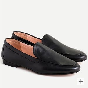 Brand new in box J Crew Cecile smoking slippers in leather black